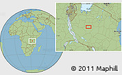 Savanna Style Location Map of the area around 5° 35' 51" S, 33° 13' 30" E