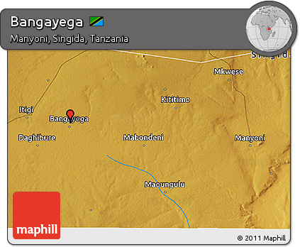 Physical 3D Map of Bangayega