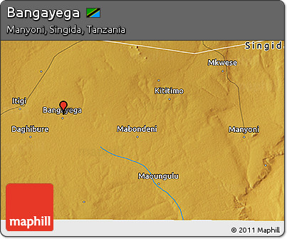 Physical 3D Map of Bangayega
