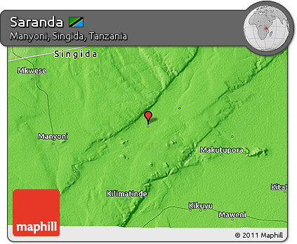 Political 3D Map of Saranda