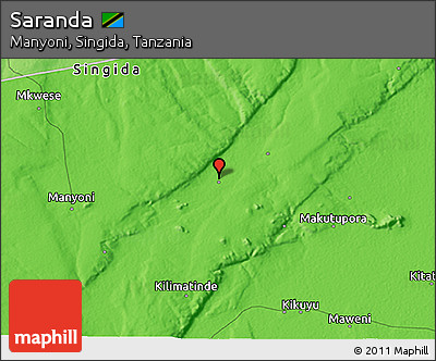 Political 3D Map of Saranda