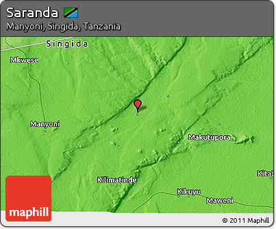 Political 3D Map of Saranda