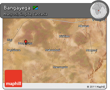 Satellite 3D Map of Bangayega