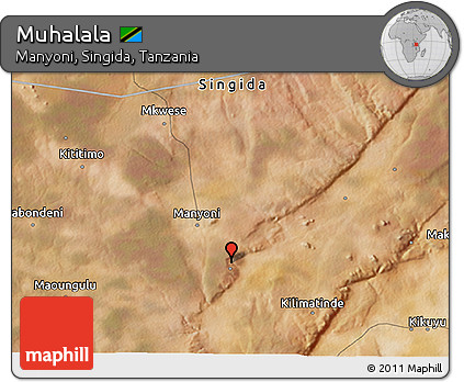 Satellite 3D Map of Muhalala