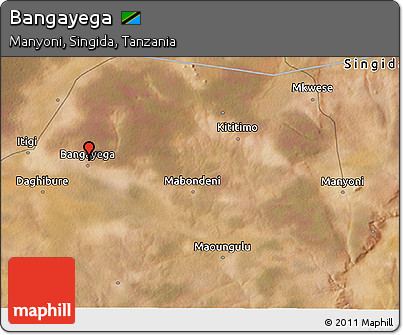 Satellite 3D Map of Bangayega