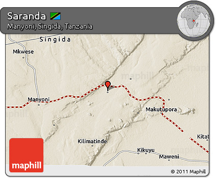 Shaded Relief 3D Map of Saranda
