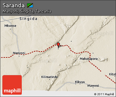 Shaded Relief 3D Map of Saranda