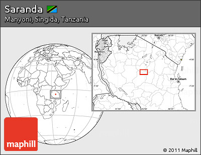 Blank Location Map of Saranda