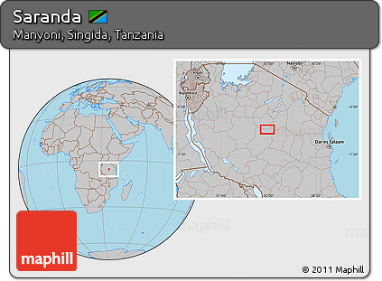 Gray Location Map of Saranda