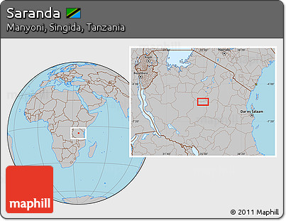 Gray Location Map of Saranda