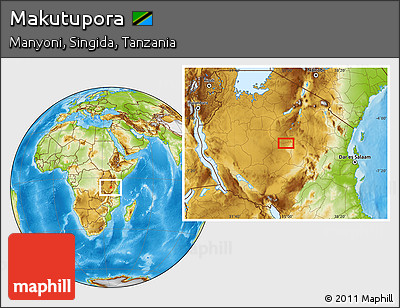 Physical Location Map of Makutupora