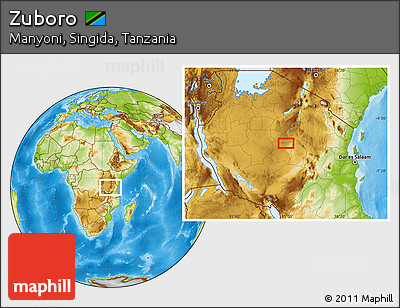 Physical Location Map of Zuboro