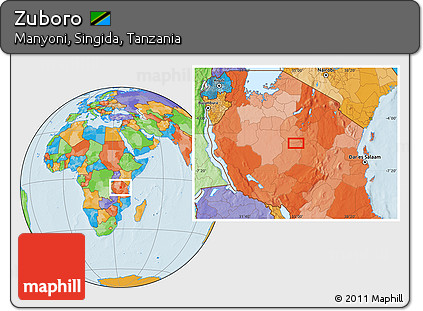 Political Location Map of Zuboro