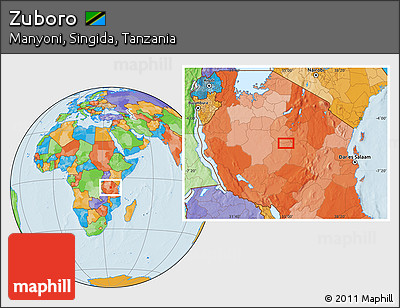 Political Location Map of Zuboro