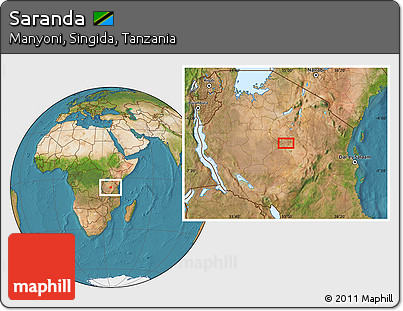 Satellite Location Map of Saranda