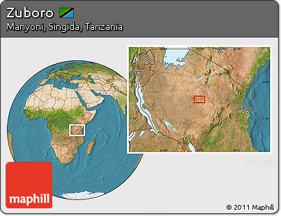 Satellite Location Map of Zuboro