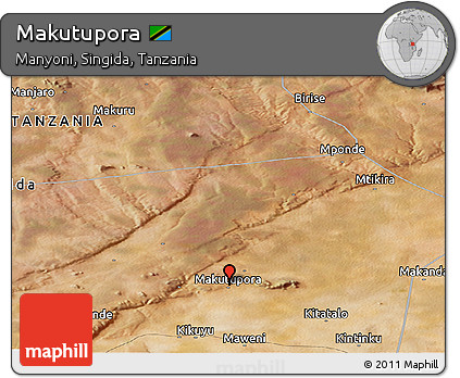 Satellite Panoramic Map of Makutupora