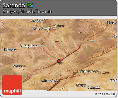 Satellite Panoramic Map of Saranda
