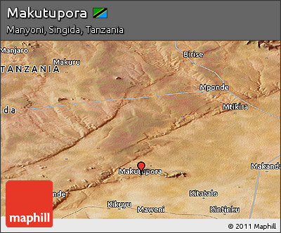 Satellite Panoramic Map of Makutupora