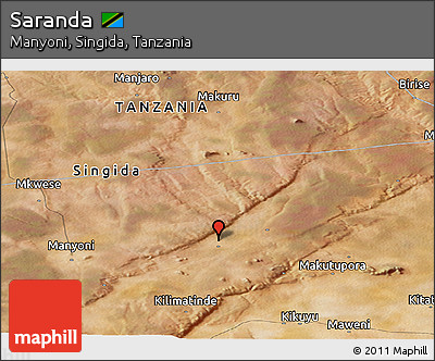 Satellite Panoramic Map of Saranda