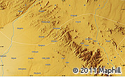 Physical Map of the area around 5° 35' 51" S, 35° 46' 29" E