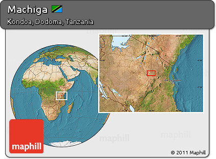 Satellite Location Map of Machiga