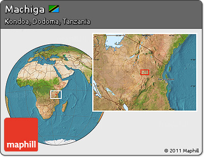 Satellite Location Map of Machiga