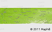 Physical Panoramic Map of the area around 5° 35' 51" S, 36° 28' 30" W