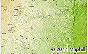 Physical Map of the area around 5° 35' 51" S, 38° 19' 30" E
