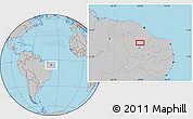 Gray Location Map of Milhã