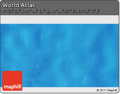Physical 3D Map of the Area around 5° 35' 51" S, 45° 7' 30" E