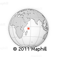 Outline Map of the Area around 5° 35' 51" S, 53° 37' 30" E, rectangular outline