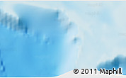 Physical 3D Map of the area around 5° 35' 51" S, 56° 10' 29" E