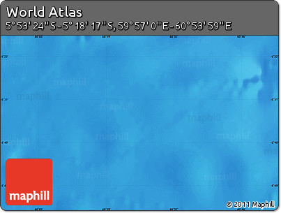 Physical Map of the Area around 5° 35' 51" S, 60° 25' 29" E