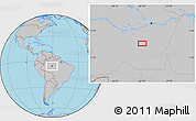 Gray Location Map of the area around 5° 35' 51" S, 61° 7' 30" W