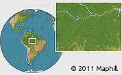 Satellite Location Map of the area around 5° 35' 51" S, 61° 7' 30" W