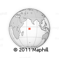 Outline Map of the Area around 5° 35' 51" S, 68° 4' 29" E, rectangular outline