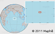Gray Location Map of the area around 5° 35' 51" S, 79° 7' 30" E
