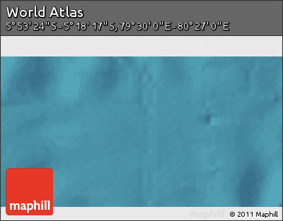 Satellite 3D Map of the Area around 5° 35' 51" S, 79° 58' 29" E