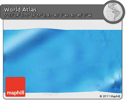 Physical 3D Map of the Area around 5° 35' 51" S, 83° 13' 29" W