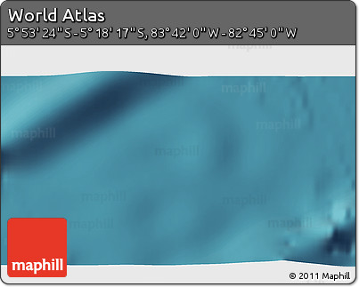 Satellite 3D Map of the Area around 5° 35' 51" S, 83° 13' 29" W