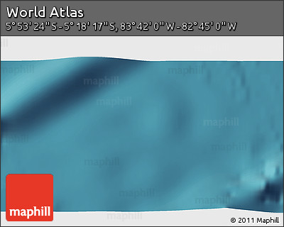 Satellite 3D Map of the Area around 5° 35' 51" S, 83° 13' 29" W