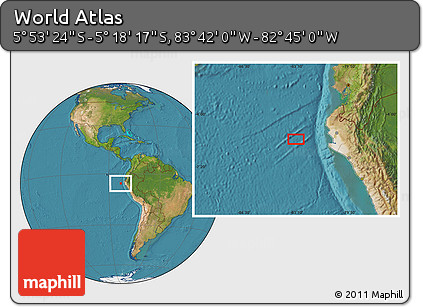 Satellite Location Map of the Area around 5° 35' 51" S, 83° 13' 29" W