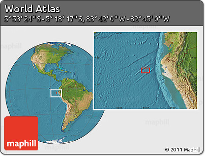 Satellite Location Map of the Area around 5° 35' 51" S, 83° 13' 29" W