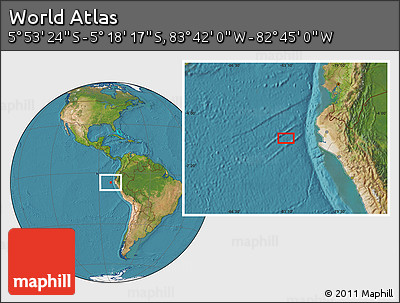 Satellite Location Map of the Area around 5° 35' 51" S, 83° 13' 29" W