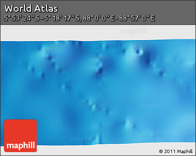 Physical 3D Map of the Area around 5° 35' 51" S, 88° 28' 29" E