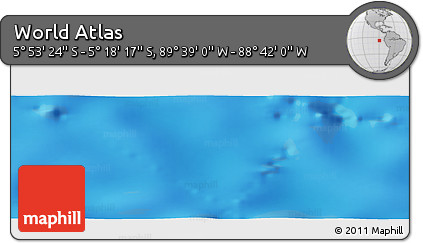 Physical Panoramic Map of the Area around 5° 35' 51" S, 89° 10' 30" W