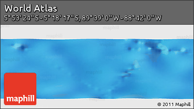 Physical Panoramic Map of the Area around 5° 35' 51" S, 89° 10' 30" W