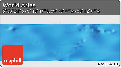 Physical Panoramic Map of the Area around 5° 35' 51" S, 89° 10' 30" W