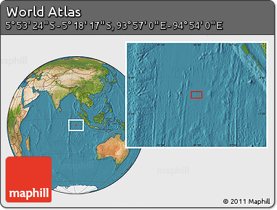 Satellite Location Map of the Area around 5° 35' 51" S, 94° 25' 30" E